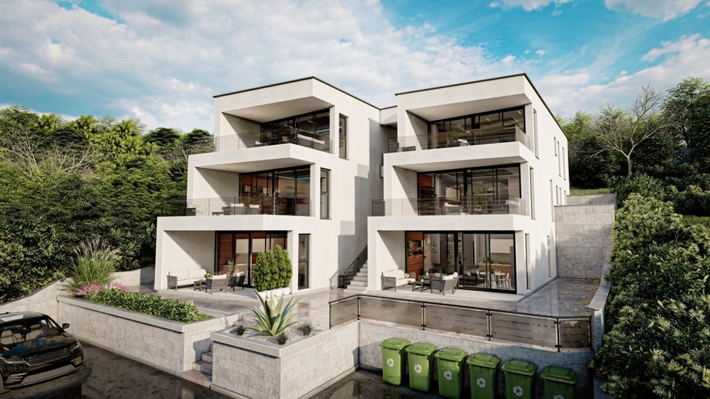 Výhled na moře z balkonu v prvním patře nemovitosti A2363 v Chorvatsku - Panorama Scouting.