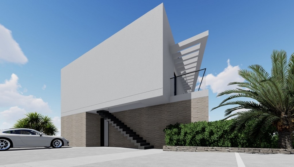 Zadní část pozemku A2827, ostrov Čiovo, Chorvatsko.