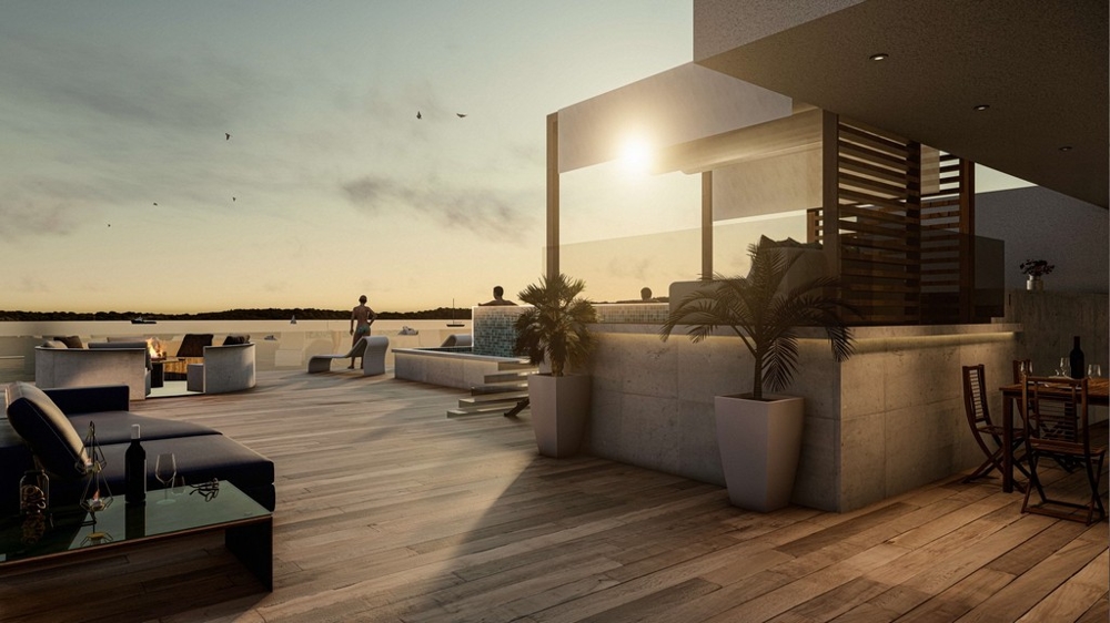 Penthouse s bazénem a střešní terasou na prodej v Kozino, Chorvatsko - Panorama Scouting.