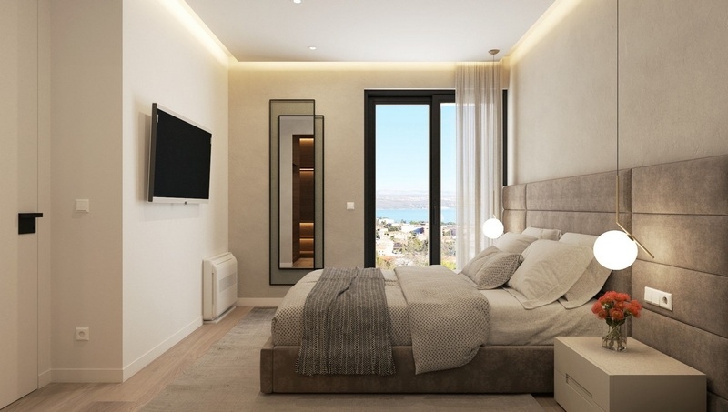 Ložnice s výhledem na moře.