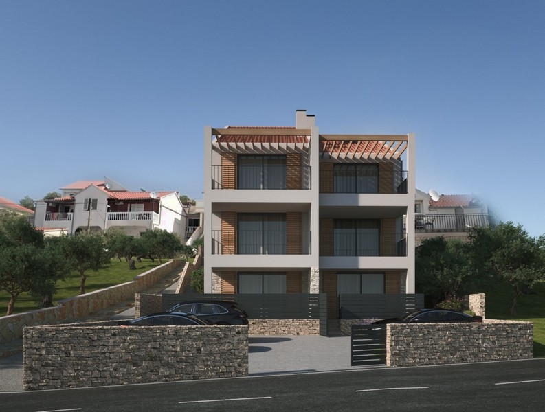 3D vizualizace nemovitosti A3331 přímo na pobřeží v Chorvatsku.