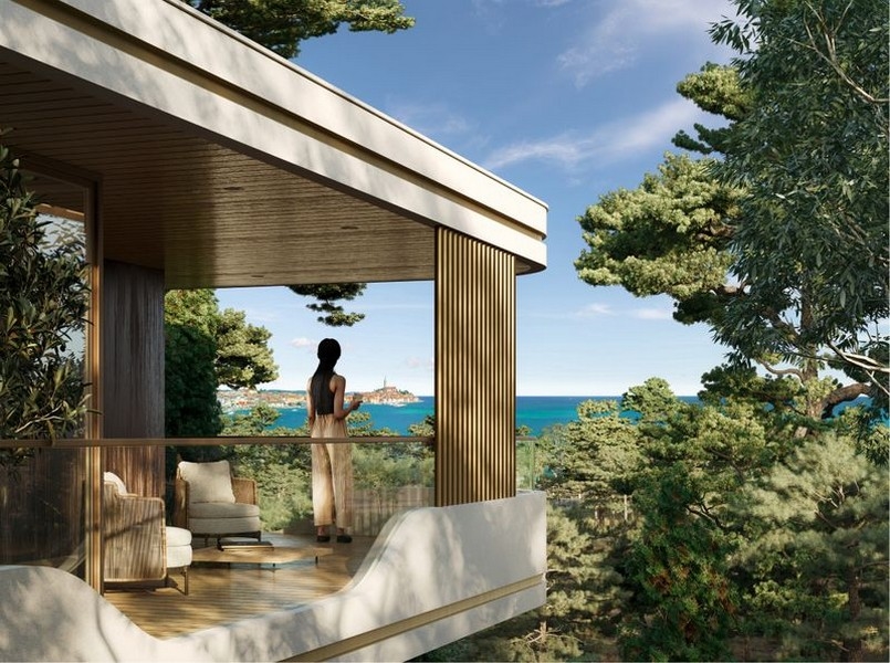 Moderní luxusní apartmány s výhledem na moře na prodej.