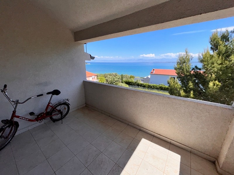 Výhled na moře z bytu A3355, který se prodává v Chorvatsku na ostrově Ugljan.