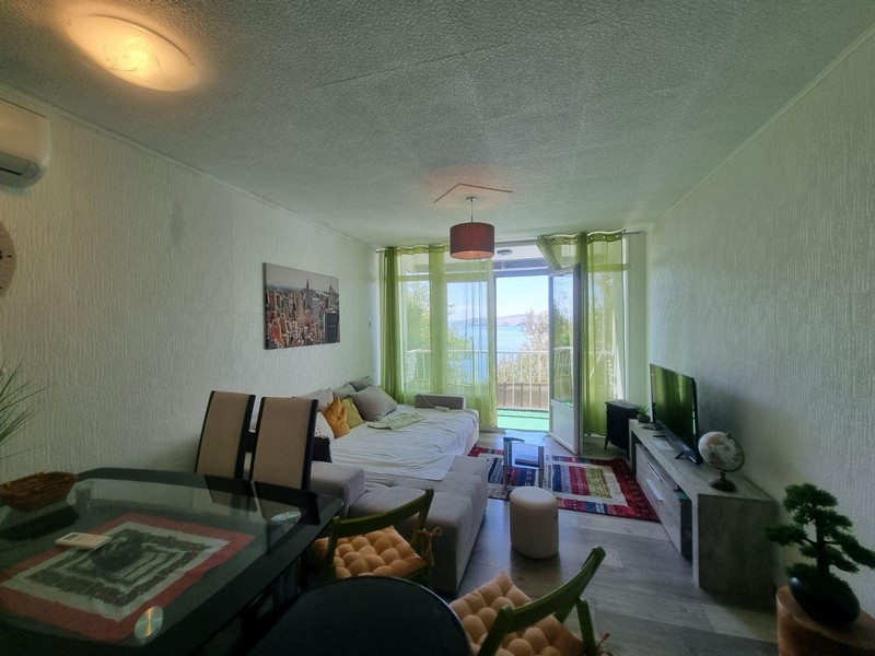 Výhled na moře z obývacího pokoje apartmánu A3433 v Chorvatsku - Panorama Scouting.