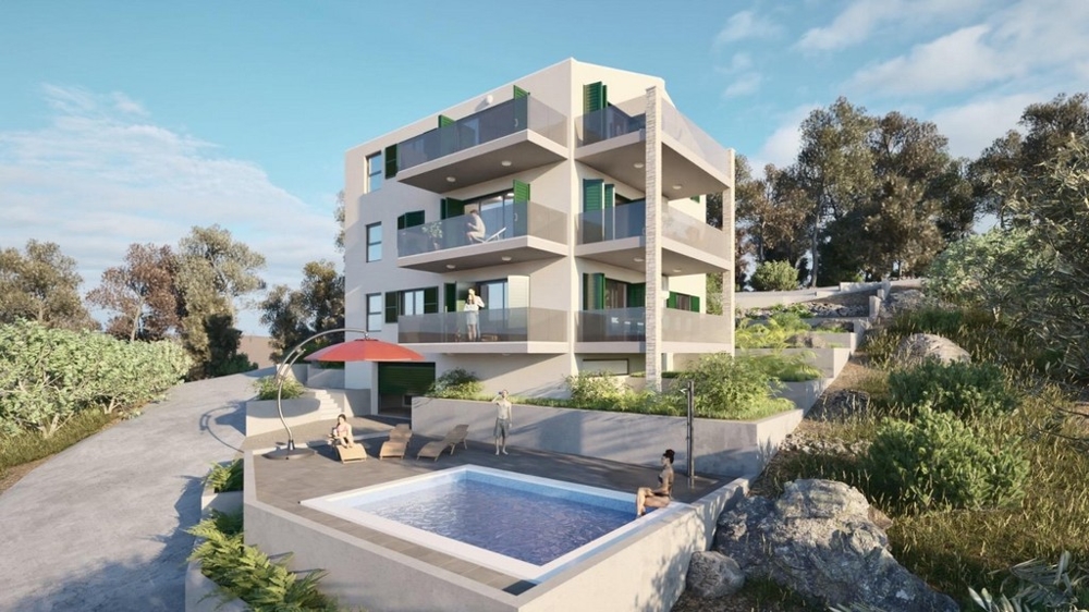 Nové byty na prodej nedaleko Rogoznice v Chorvatsku - Panorama Scouting A3443