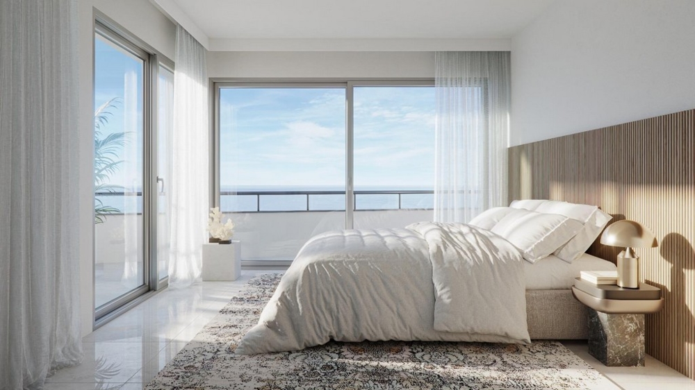 Ložnice s výhledem na moře v objektu A3532 na Krku