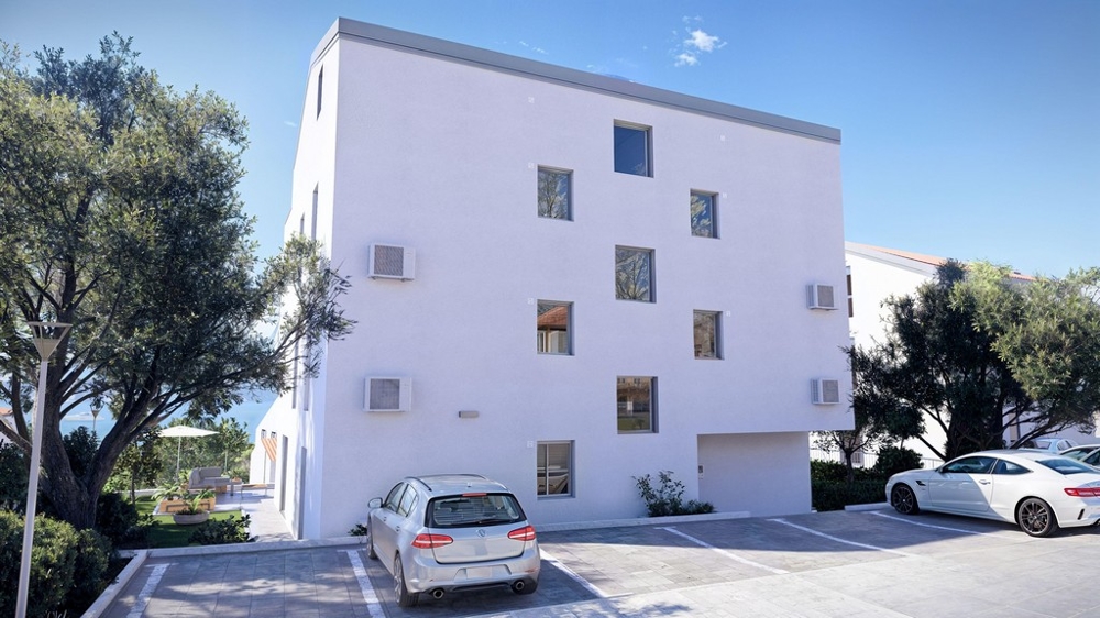 Zadní strana nové budovy A3610 v Chorvatsku.