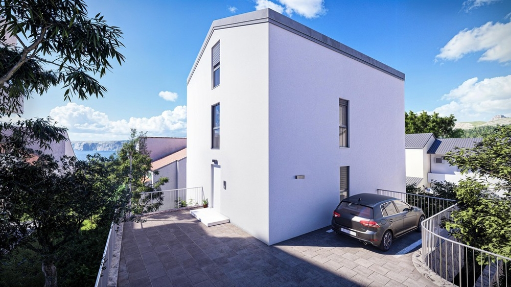 Zadní strana nové budovy A3614 - 3D obrázek.