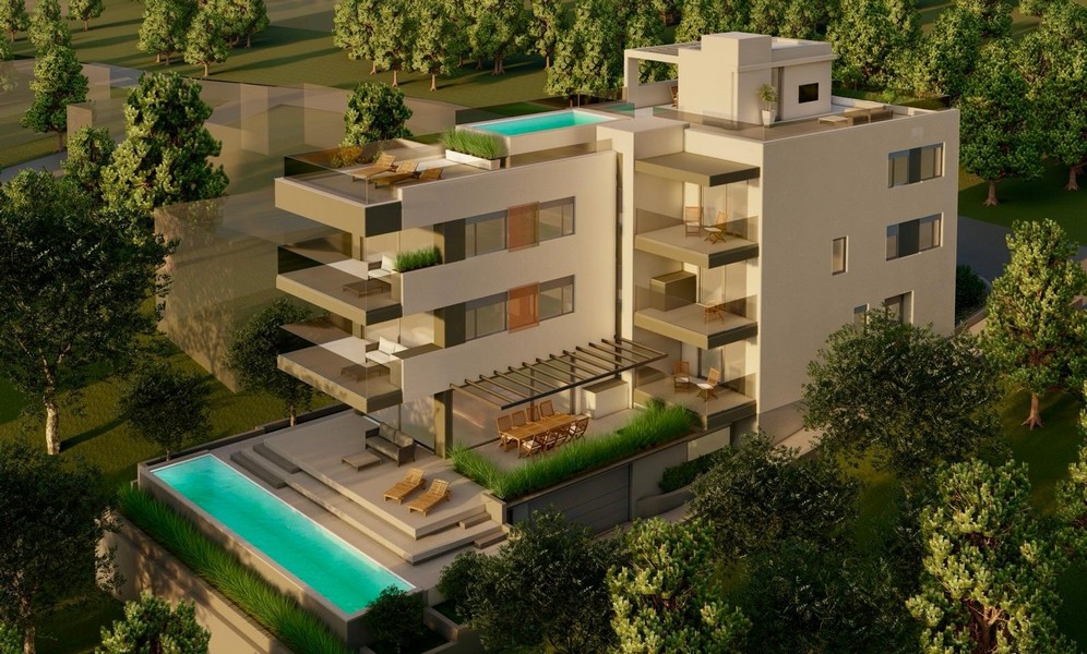 Vizualizace nových apartmánů A3618 v Chorvatsku - Panorama Scouting.