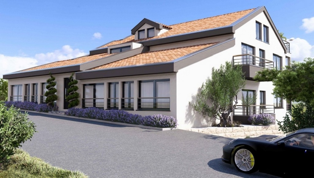 Vstupní prostor obytného domu, ve kterém se nacházejí byty A3641.