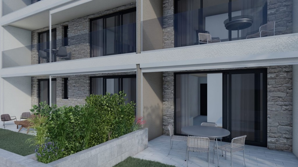 Pohled na nové byty v přízemí.