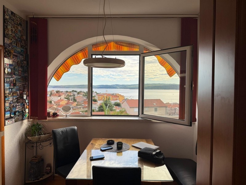 Výhled na moře z jídelní části - nemovitost A3738 v Chorvatsku.