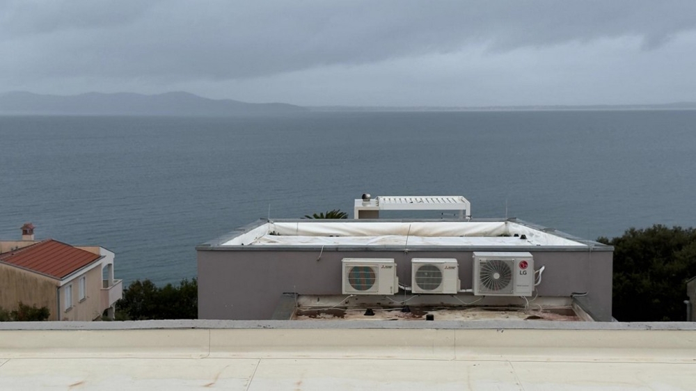 Výhled na moře ze střešní terasy apartmánu A3856