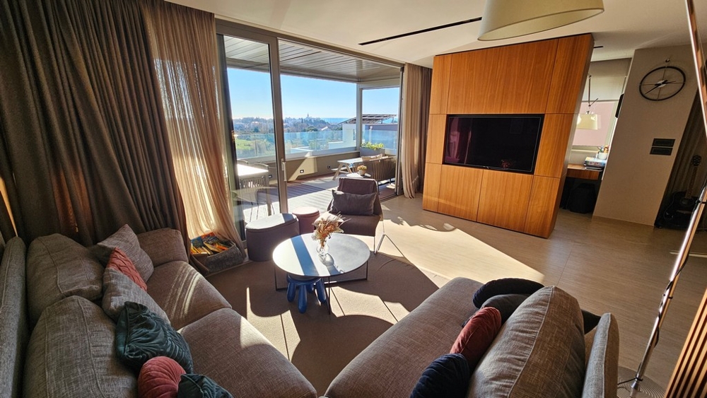 Luxusní obývací pokoj nemovitosti A3865 na Istrii v Novigradu.