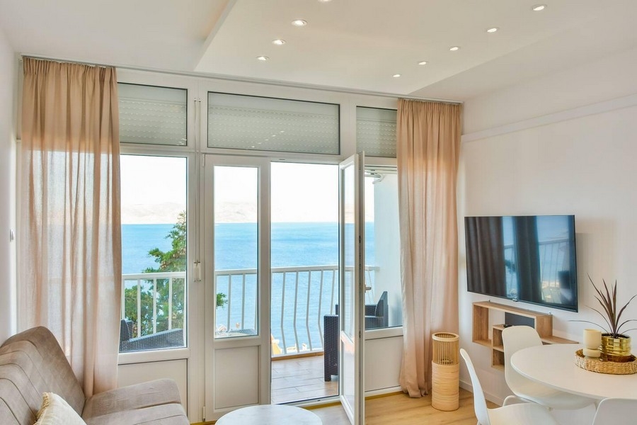 Apartmán s výhledem na moře v Senji, Kvarnerský záliv.