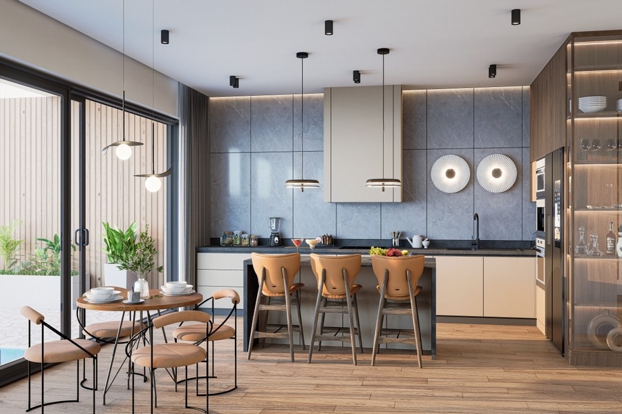 Designová kuchyně v moderním bytě