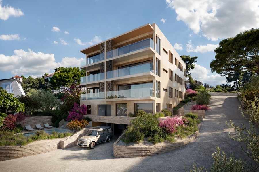 Moderní nové apartmány s výhledem na moře.- A3973
