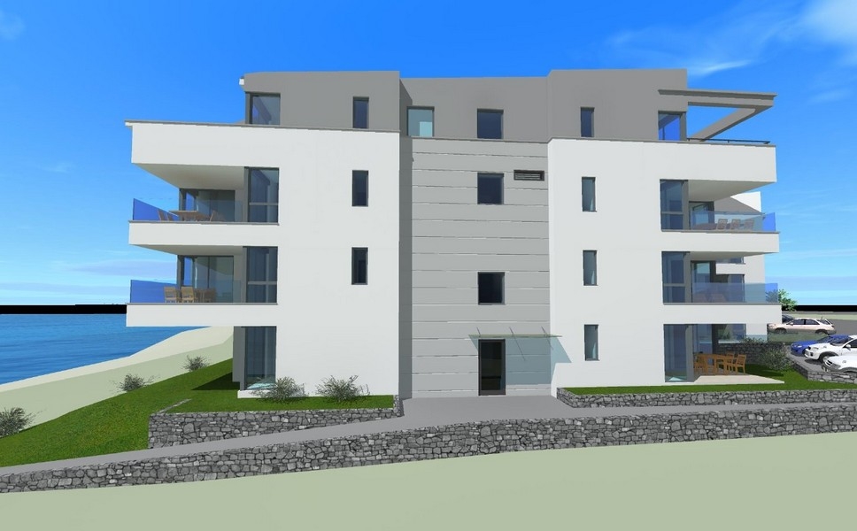 Apartmánový dům s výhledem na moře na Pagu