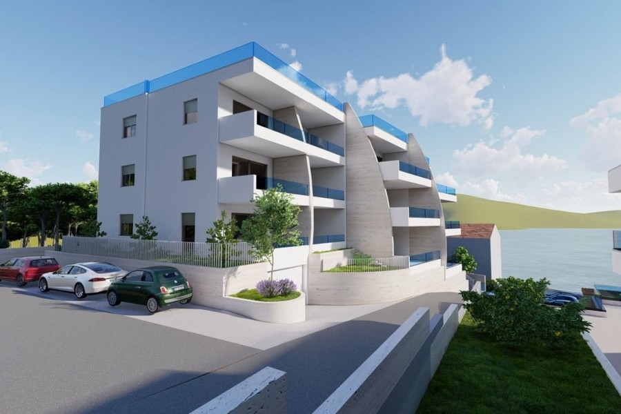 Moderní rezidenční komplex s výhledem na moře v Primoštenu