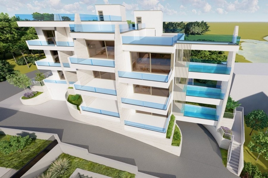 Přímořský rezidenční komplex z ptačí perspektivy