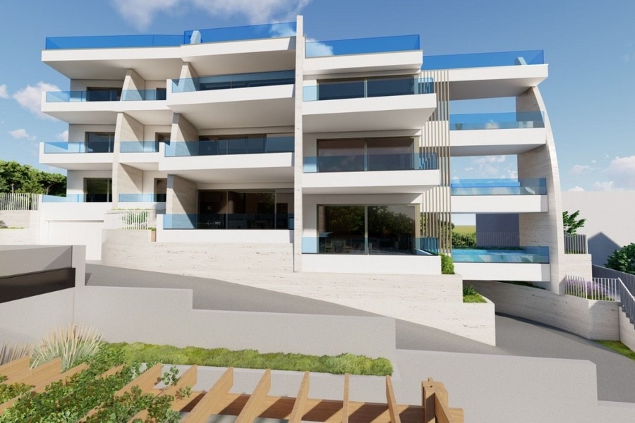 Moderní apartmánový dům s bazénem a zahradou