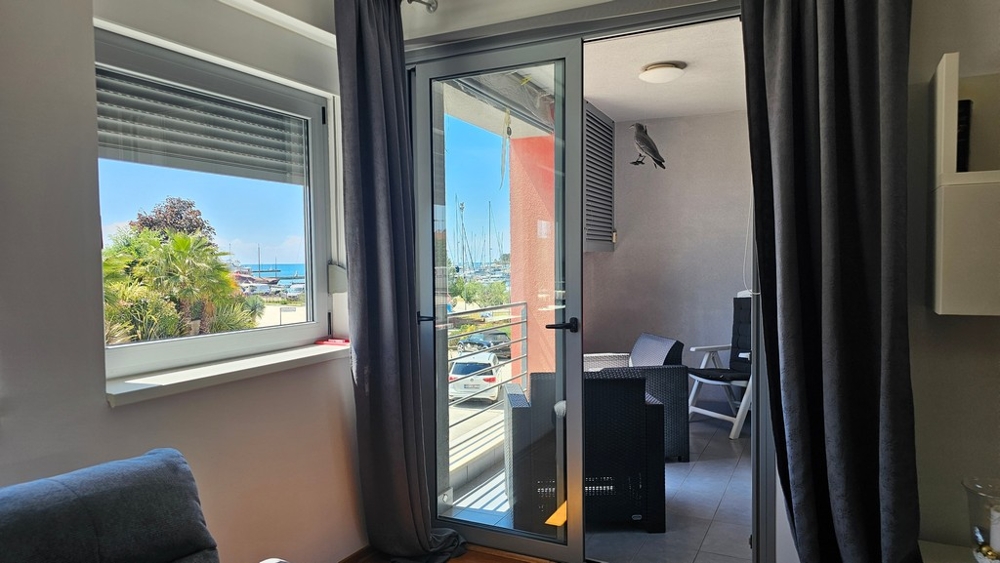 Výhled na moře z apartmánu v Chorvatsku Novigrad