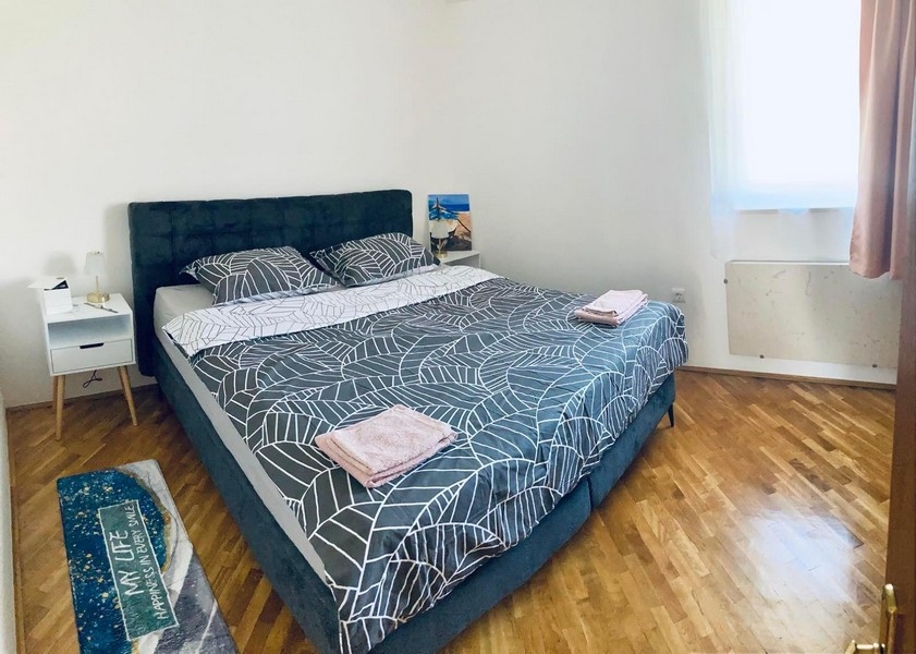 Ložnice apartmánu v Chorvatsku