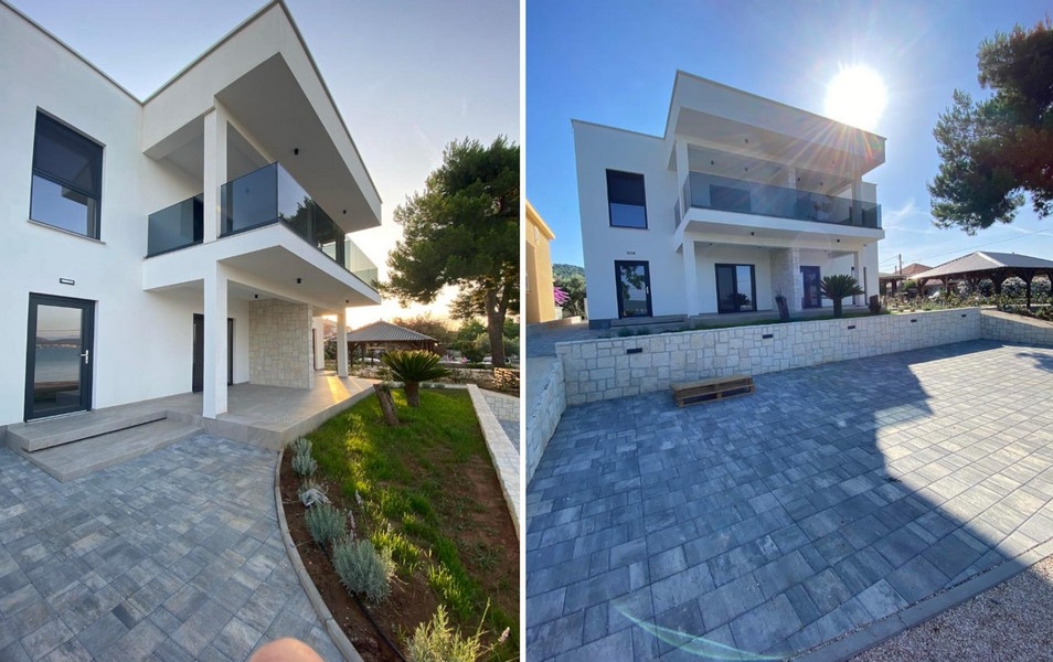 Vila s přístupem a parkovacími místy před domem