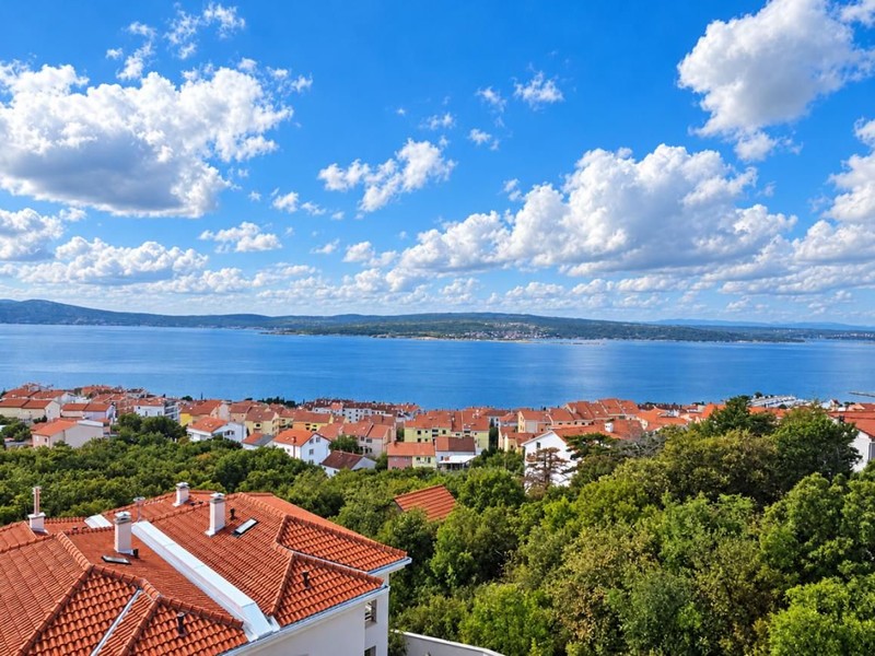 Byt s bazénem a výhledem na moře v Crikvenici