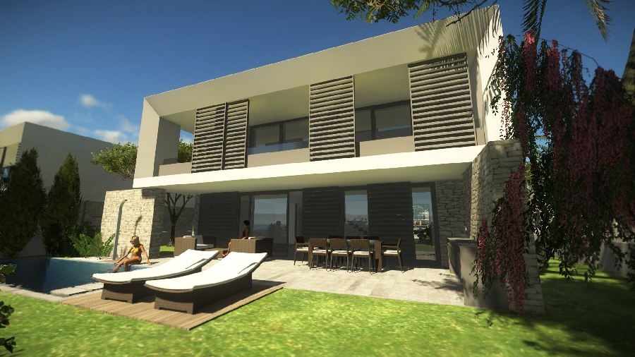 Projekt s několika vilami přímo u moře v Chorvatsku, Dalmácii.