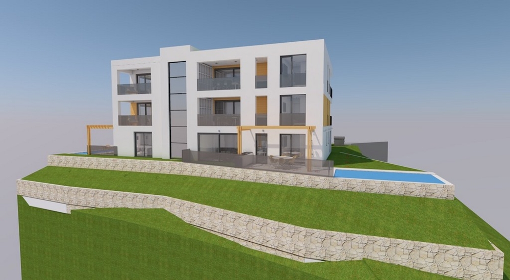 Apartmánový dům s 5 byty na prodej nedaleko Ičići v Chorvatsku.