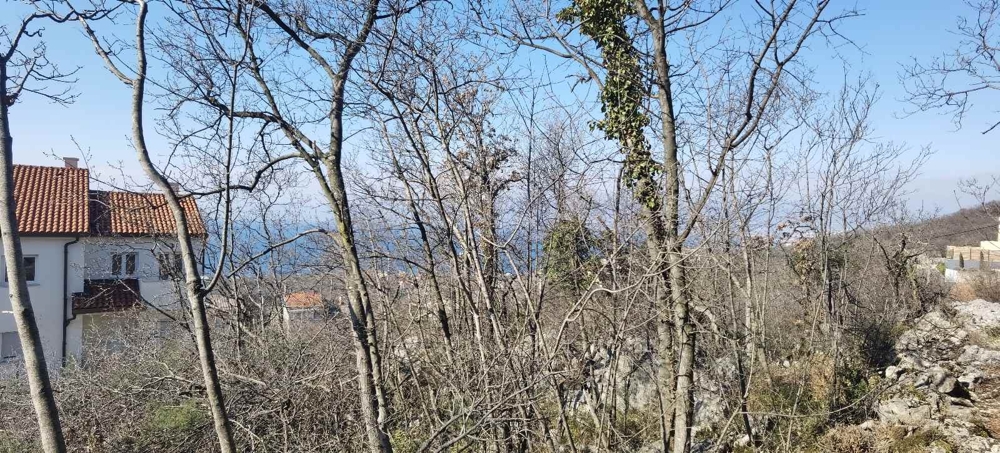 Pohled ze stavebního pozemku v Rijece na jihozápad