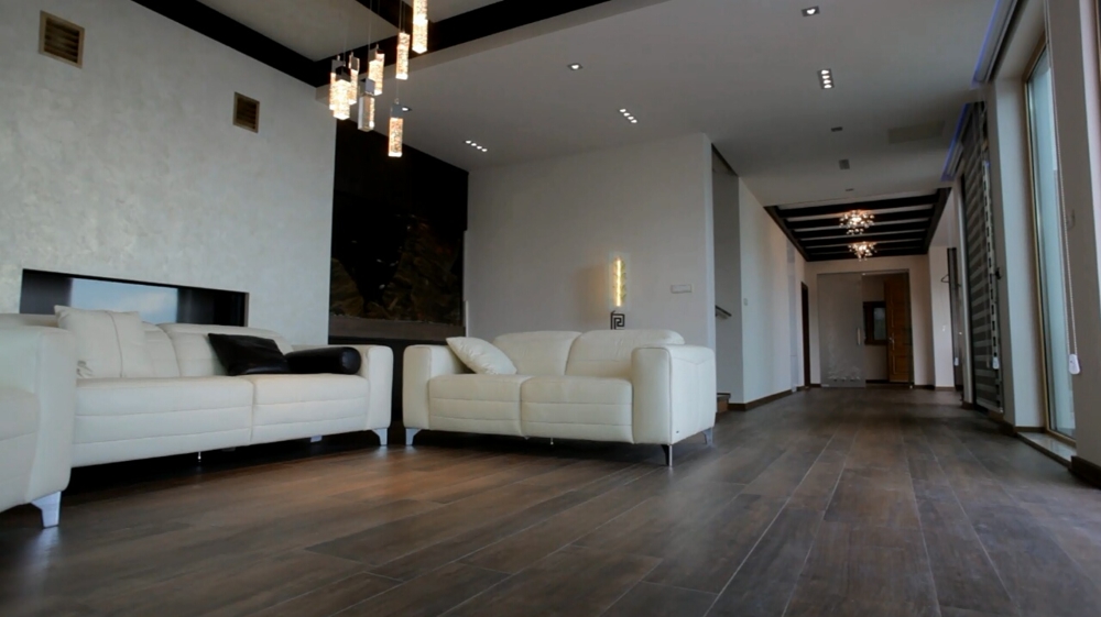 Prostorný obývací prostor nové vily na prodej na Riviéře Herceg Novi