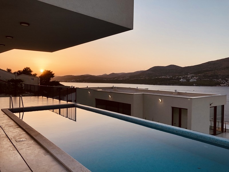 Výhled na moře z vily H1926 v Chorvatsku - ostrov Čiovo, Panorama Scouting.