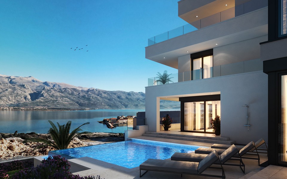 Prodám luxusní vilu Chorvatsko - Panorama Scouting H2319.