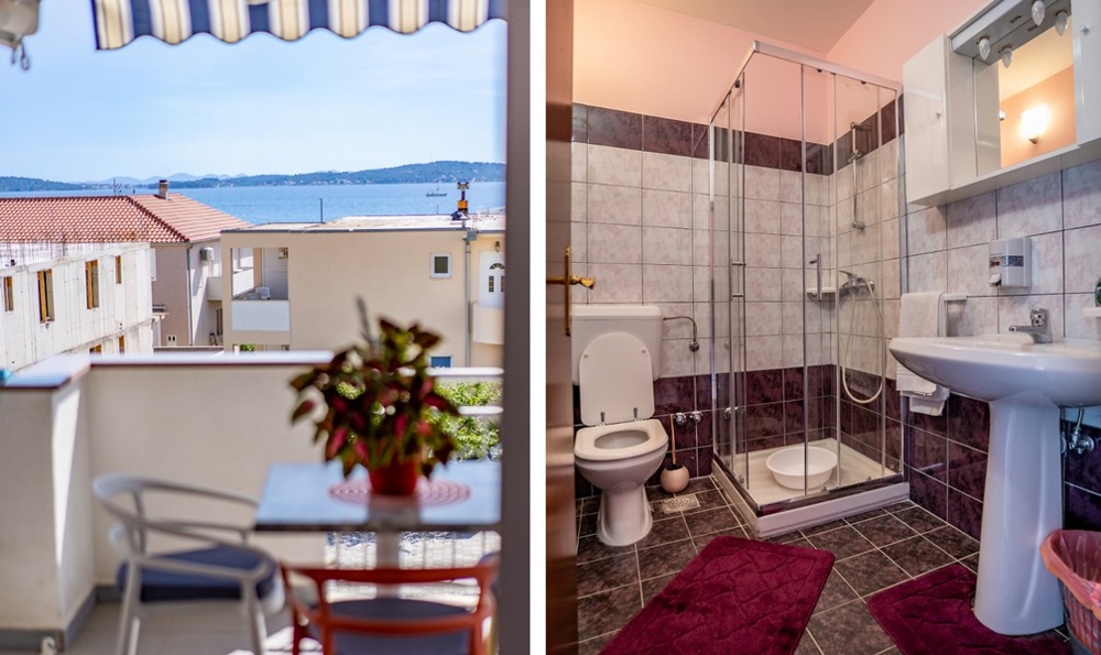 Dům se zelenou zahradou a palmami