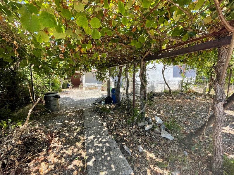 Zahrada a kryté parkovací stání.