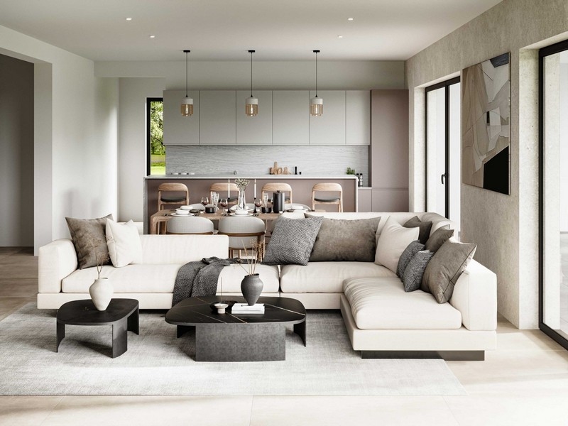 Obývací pokoj vily H2440 u Poreče - Real Estate Istrie.