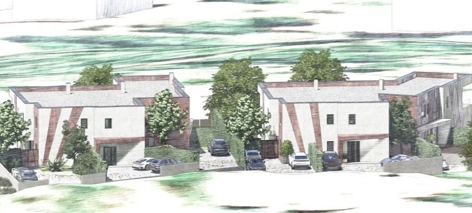 Moderní domy blízko centra v klidné lokalitě