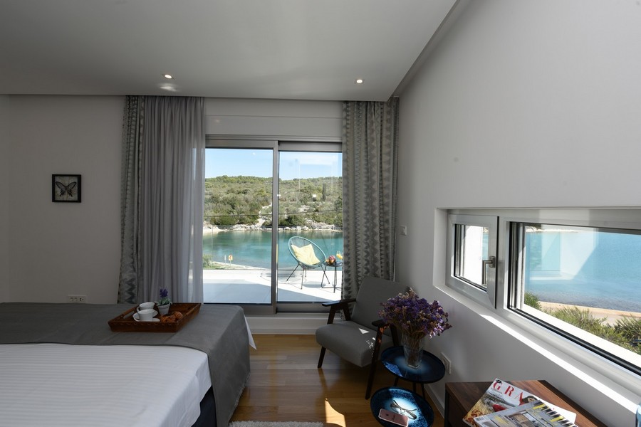 Ložnice s výhledem na moře nemovitosti H2681 v Chorvatsku.