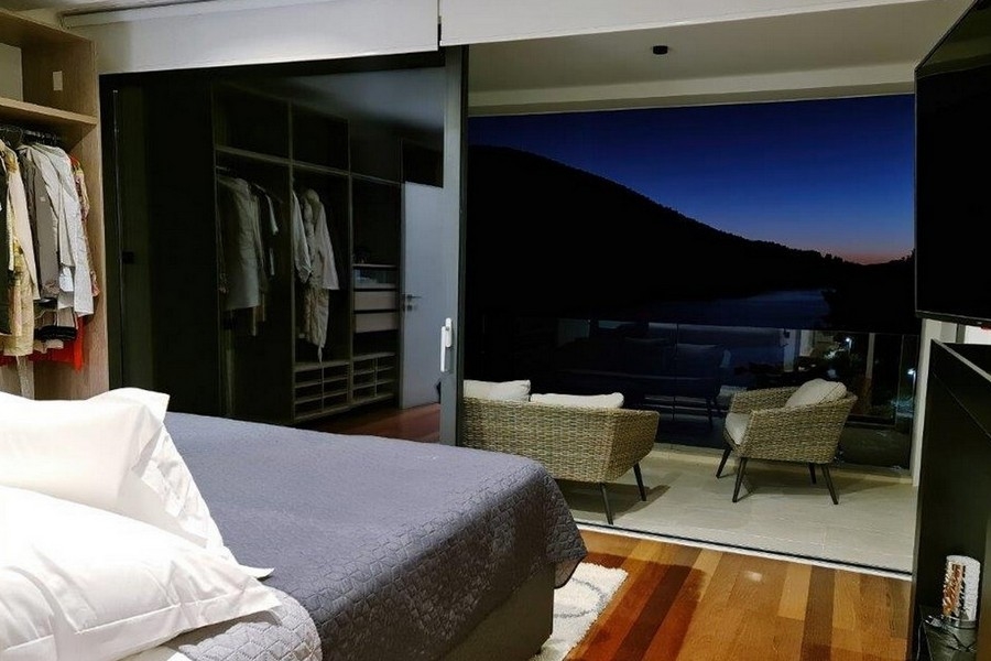 Ložnice s výhledem na moře na nemovitost H2690, Chorvatsko, Korčula.