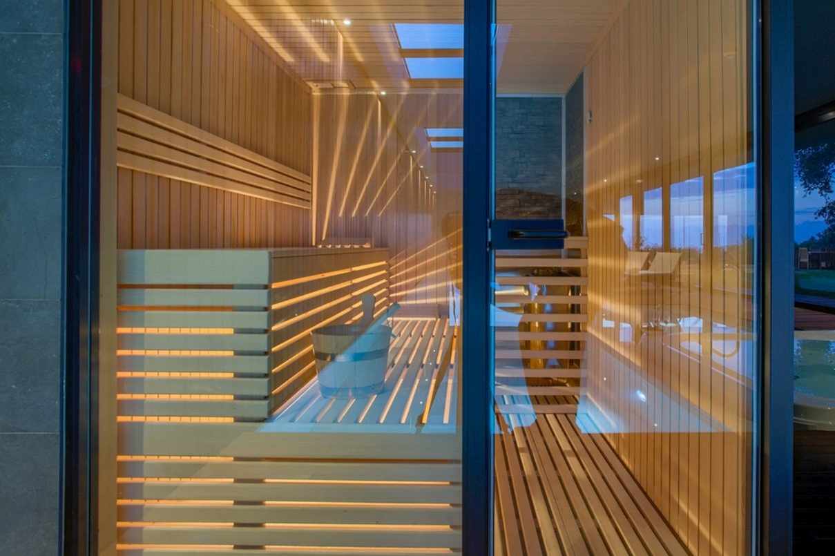 Sauna v objektu H977 na Istrii.