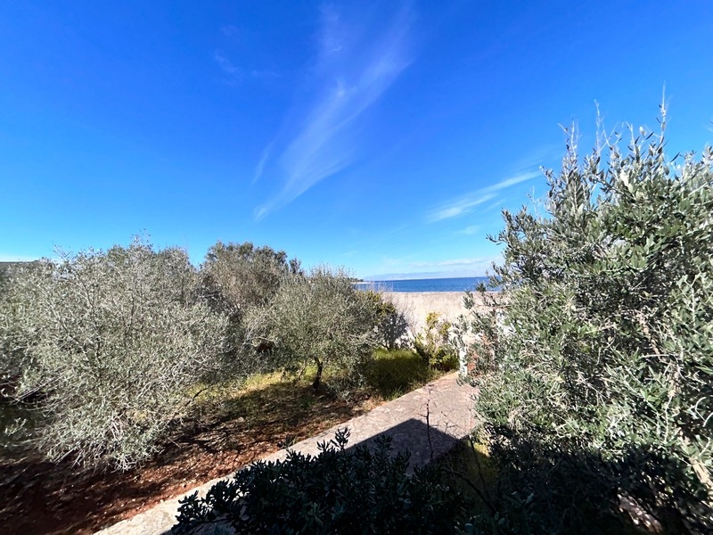 Slunná zahradní cesta s výhledem na moře, součást přímořské nemovitosti v Chorvatsku