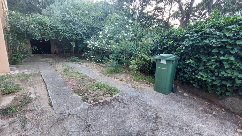 Příjezdová cesta a zelená venkovní plocha domu v Chorvatsku