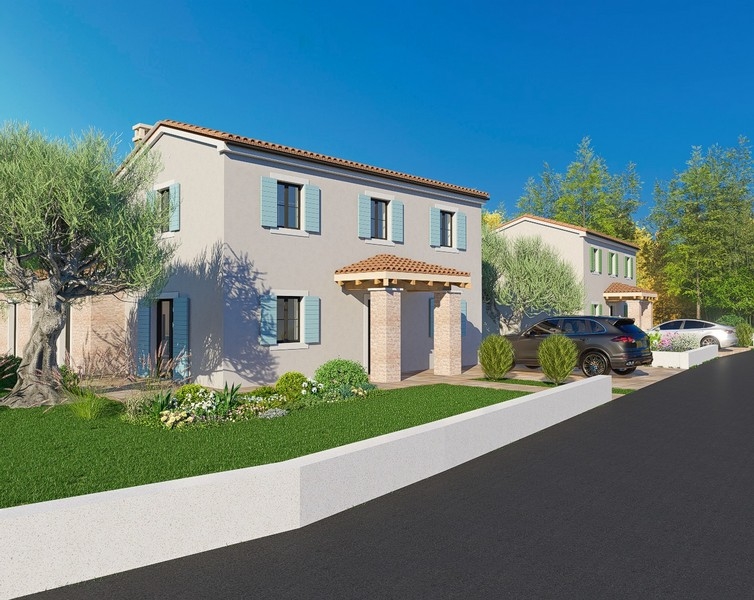 Zadní část pozemku H3394 na Istrii - Panorama Scouting.