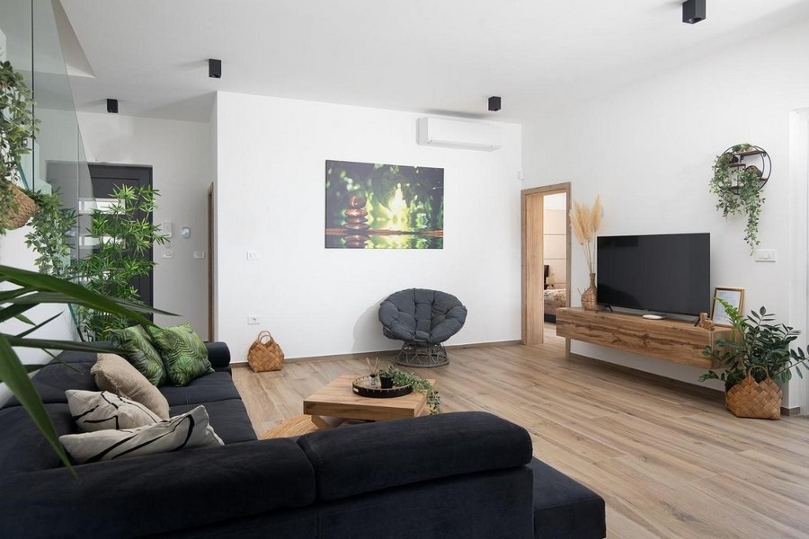 Klimatizovaný obývací pokoj.