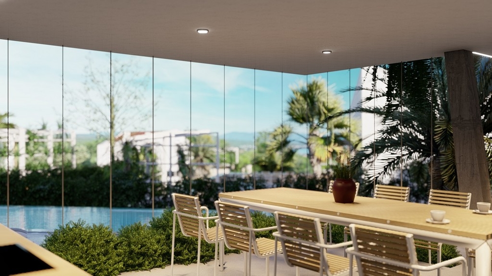 Terasa vily H3473, která je na prodej nedaleko Malinska na ostrově Krk.