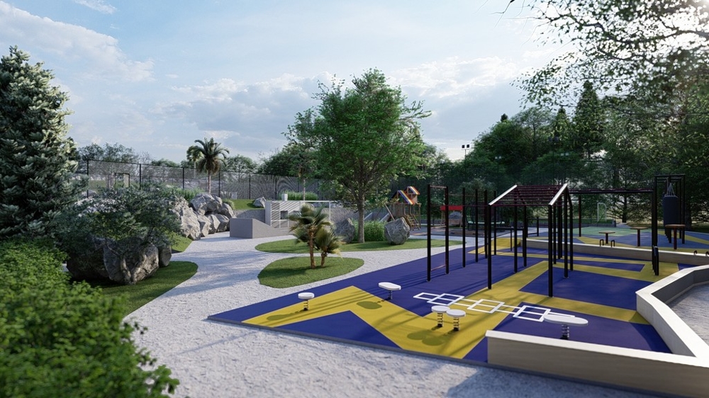 Venkovní posilovna.