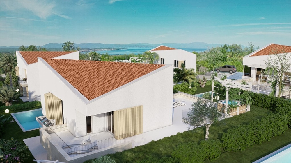 Výhled na moře z vily H3475, která je na prodej na ostrově Krk.