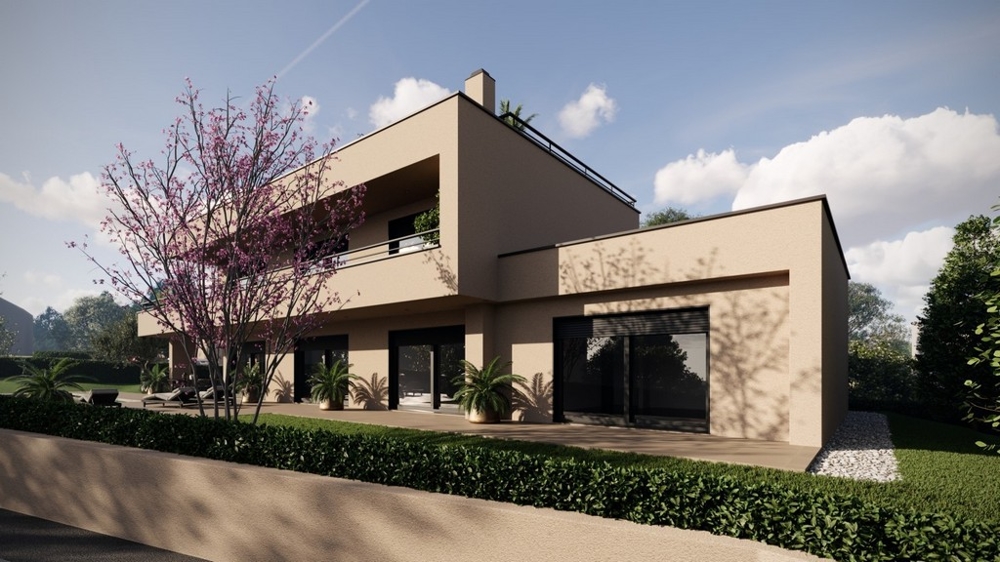 Moderní vila na prodej nedaleko Poreče na Istrii.